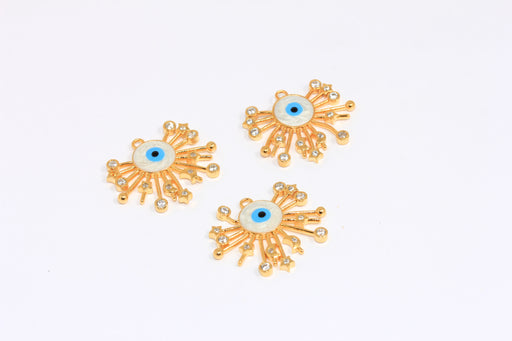 Shiny Gold CZ Galaxy Medallion