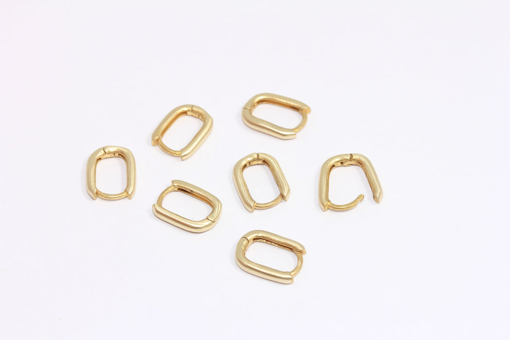 Oval Lever Back Earrings