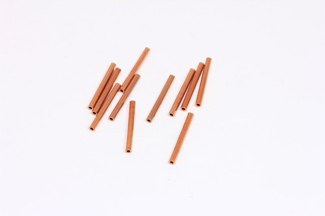 2x20mm Bakır Boru Boncukları, Boru Boncukları, Yuvarlak Borular, Ara Parça Boru Boncukları, Boru Ara Parçaları, AE69