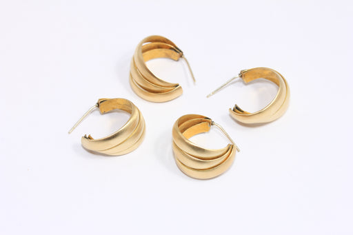 Shell Shaped Hoop Earrings, Drop Earrings, Earring Hoops