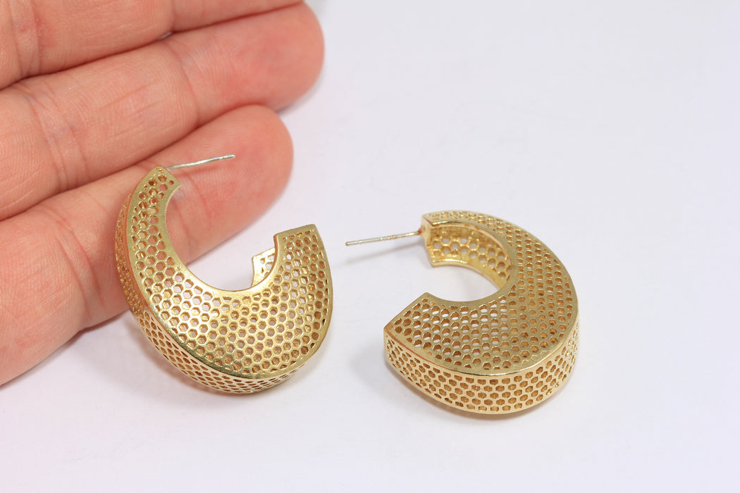 Filigree Hoop Earrings, Drop Earrings