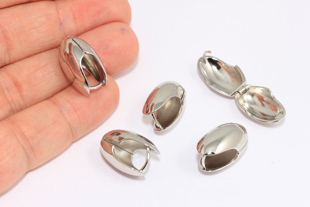 Earring Clasps, Teardrop Earrings, Puffed Drop Earrings