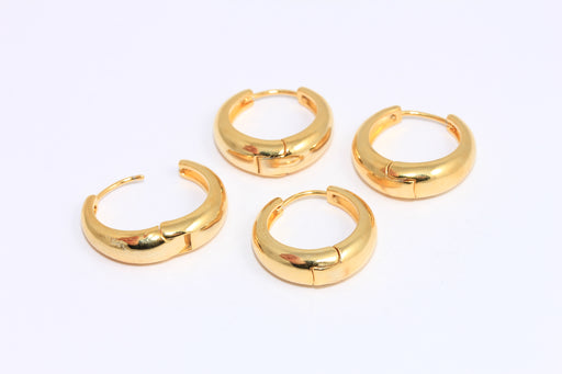 Lever Back Findings, Gold Small Hoops