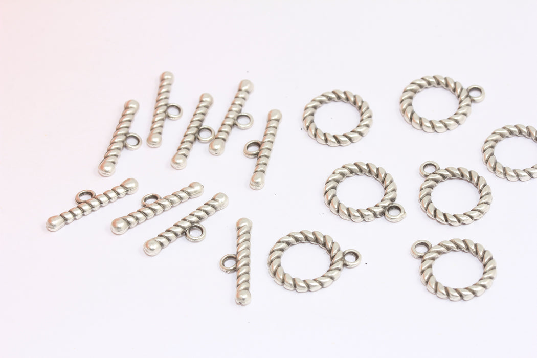 Antique Silver Plated Toggle Clasp