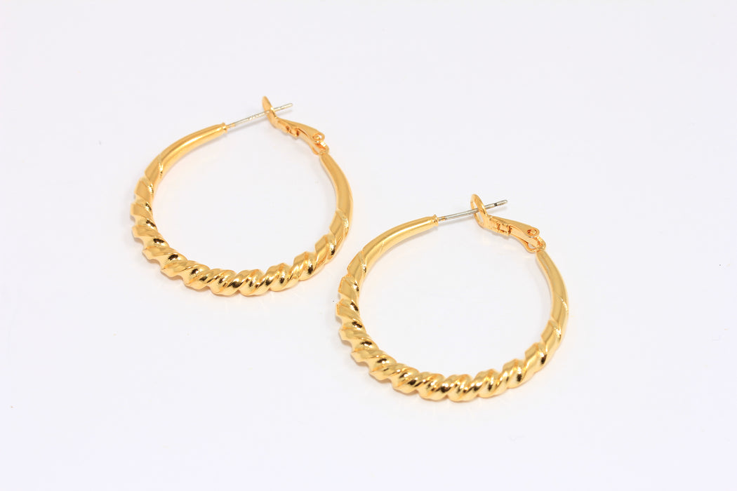 Hoop Earrings, Twisted Hoop Earrings