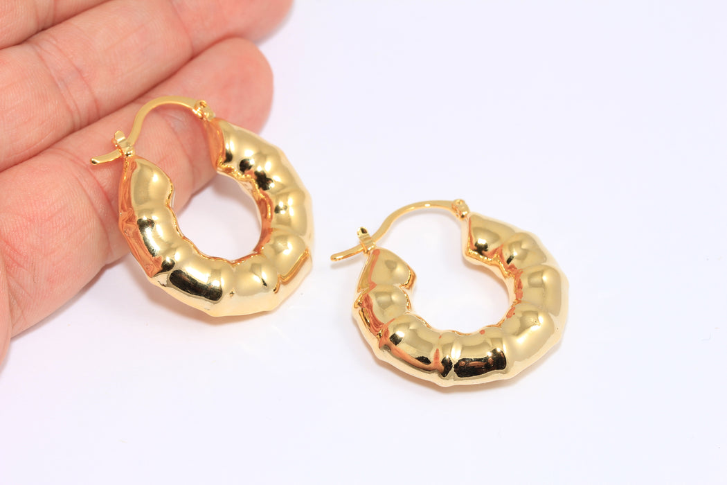 Bone Hoop Earrings, Drop Earrings