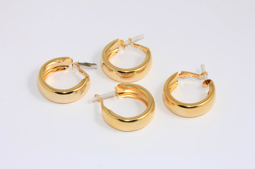 Dangle Earrings, Gold Midi Hoops, Tube Hoops