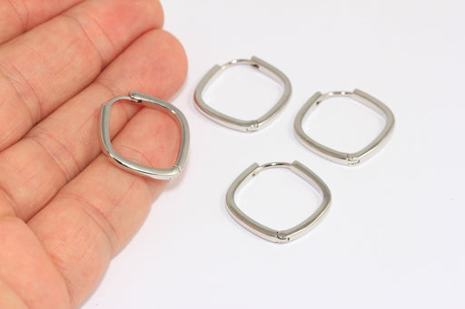 Earrings, Square Shaped Earrings, Square Hoop Earrings