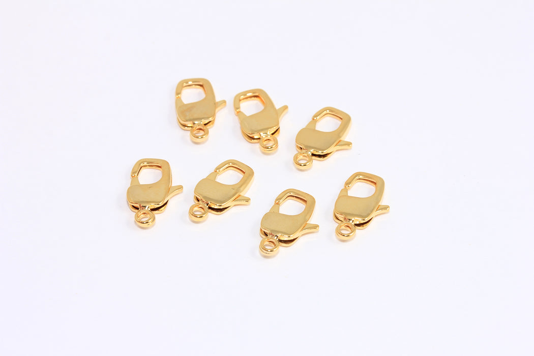 Shiny Gold Square Lobster Clasp