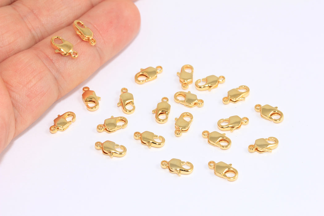 Shiny Gold Square Lobster Clasp
