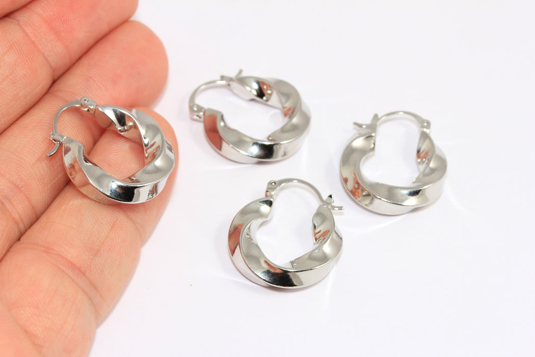 Hoop Earrings, Twisted Hoop Earrings