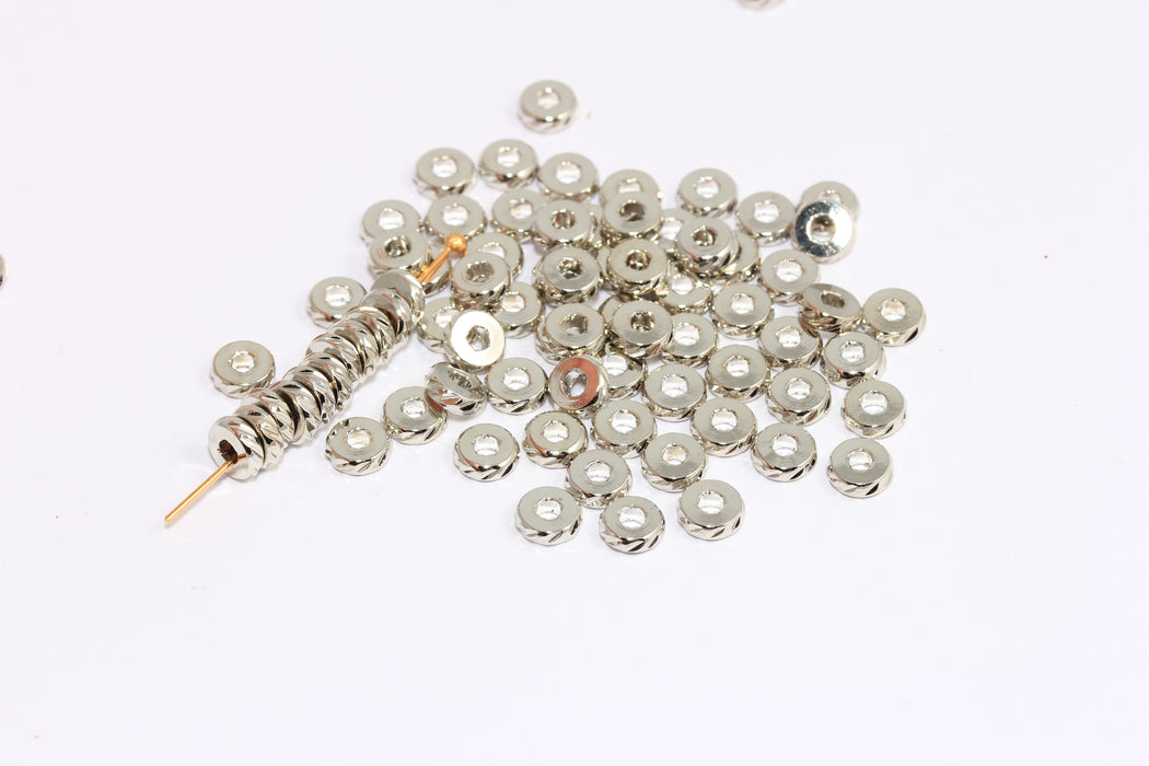 Flat Disc Beads, Wheel Beads