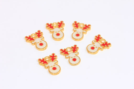 Cute Reindeer Beads, Christmas Charms