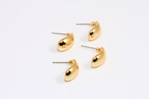Puffed Drop Earrings
