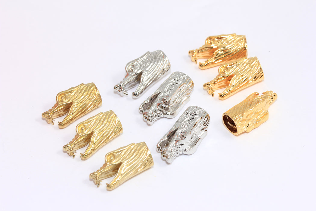 Perline di drago di colore opzionale 7x15 mm, terminali per braccialetti, terminali per drago, terminali per perline di drago,