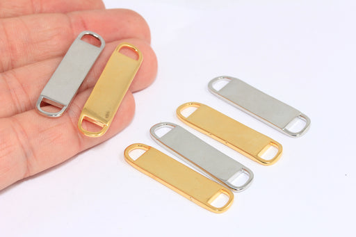 Two Hole Connector, Nameplate Bracelet Settings