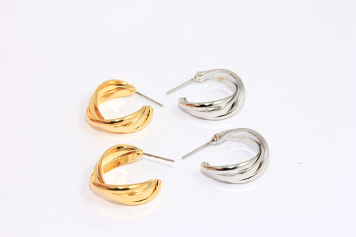 Hoop Earrings, Drop Hoops, Triple Hoop Earrings