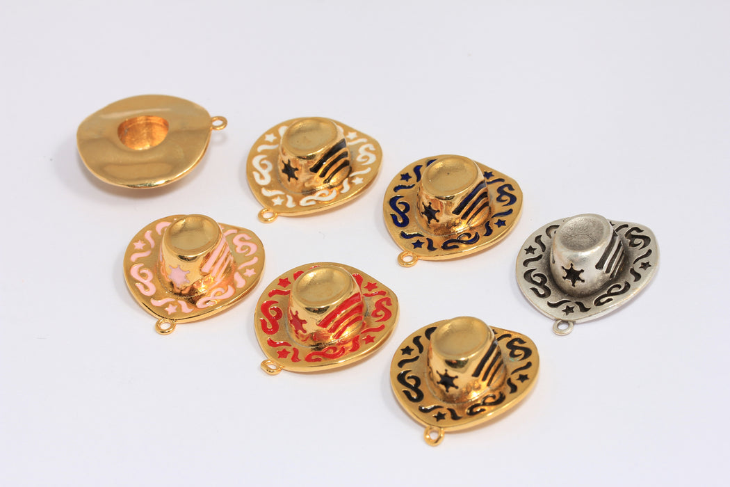 Western Cowboy Pendant, Cowboy Hat Necklace