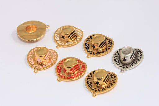 Western Cowboy Pendant, Cowboy Hat Necklace
