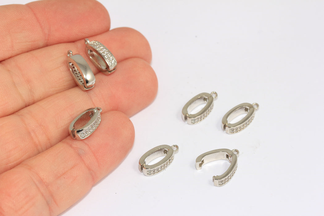 Micro Pave White Stone Pendant Holder