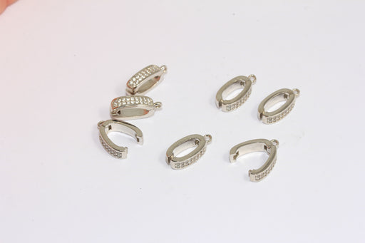 Micro Pave White Stone Pendant Holder