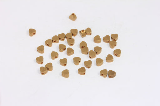 Brass Heart Charms