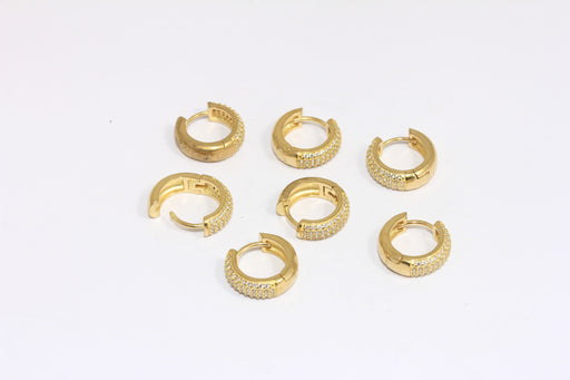 Micro Pave Hoop Earrings