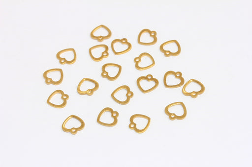 Brass Heart Beads