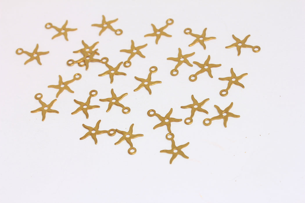 Brass Starfish Charms