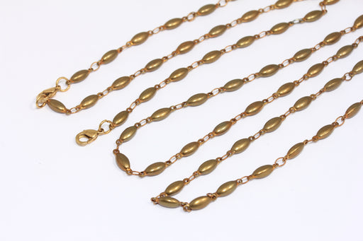 Finished Oval Bar Necklace, Strong Chain Necklace