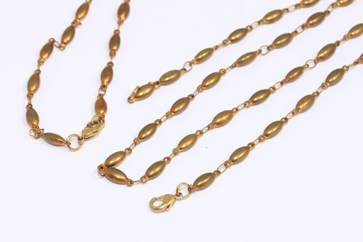 Finished Oval Bar Necklace, Strong Chain Necklace