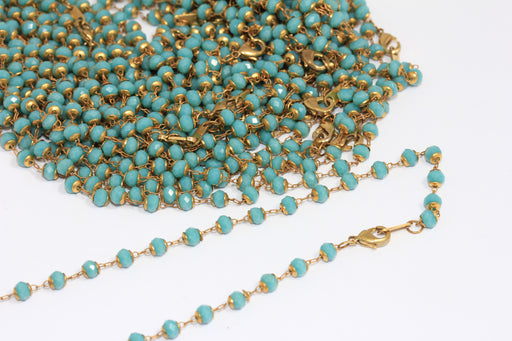 Turquoise Stone Necklace, Rosary Necklace