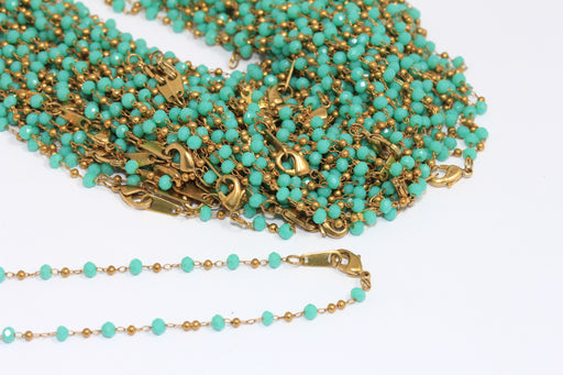 Turquoise Stone Necklace, Rosary Necklace