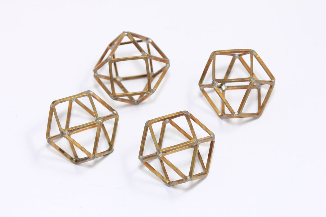Brass Open Pyramid Charms