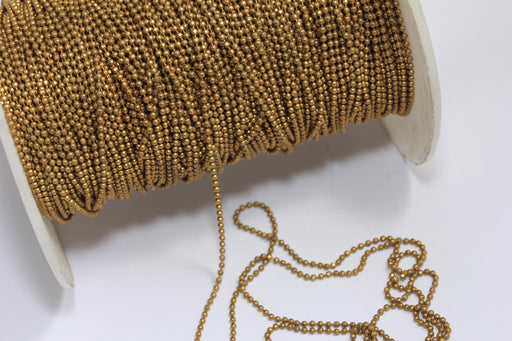 Tiny Brass Lace Ball Chain