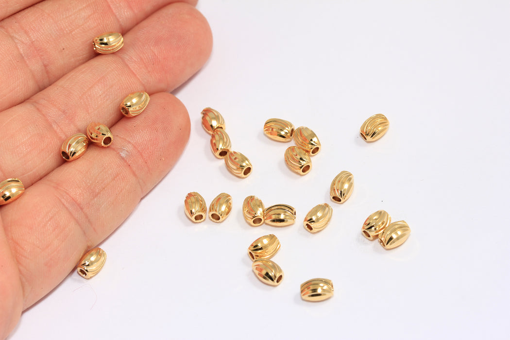 Cut Beads, Faceted Oval Ball Beads