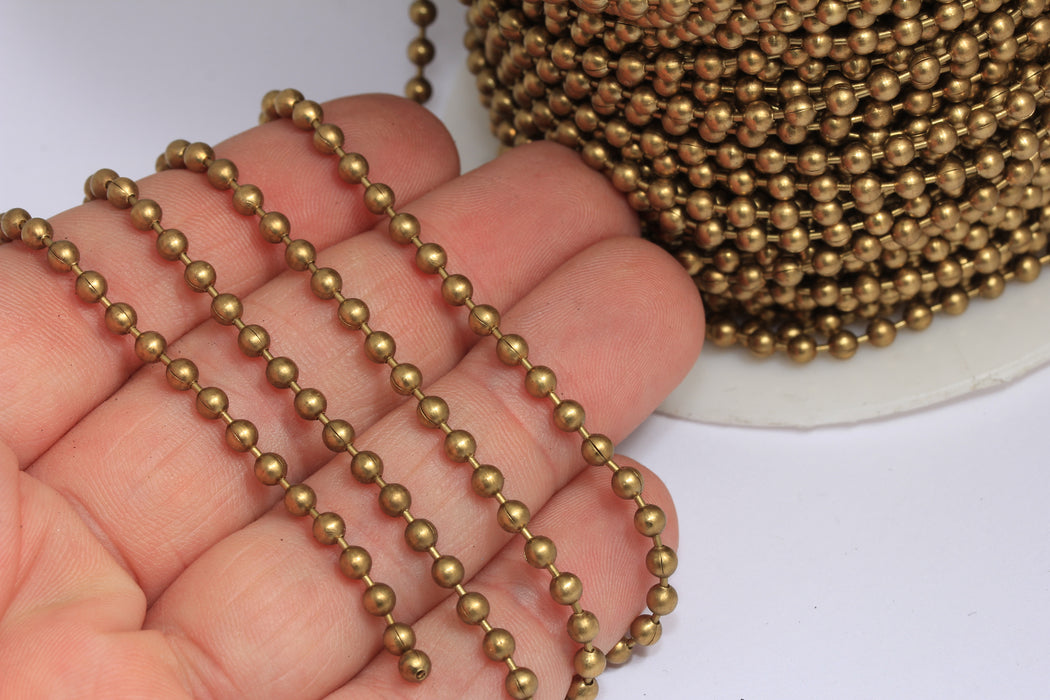 Raw Brass Ball Chain
