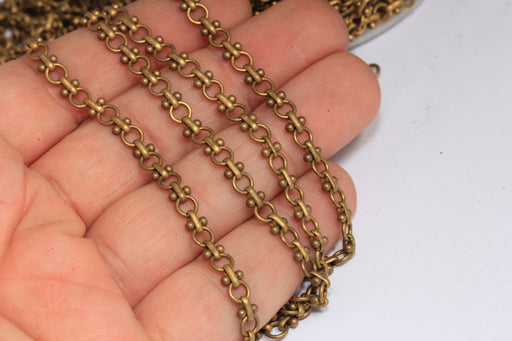 Raw Brass Rolo Chain