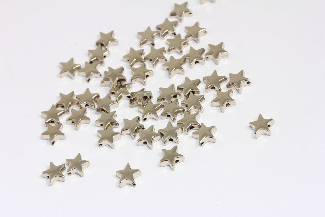 Star Charms, Center Hole Star Beads