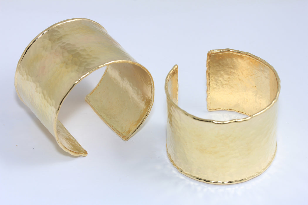 Brass Hammered Cuff Bracelet