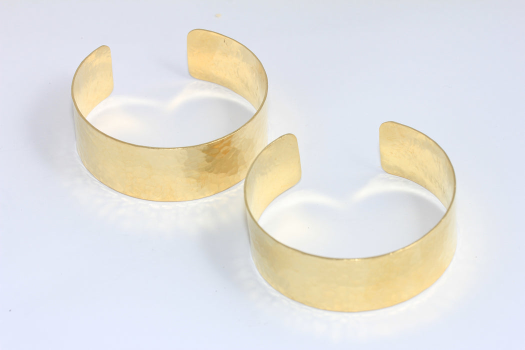 20mm Raw Brass Bracelet, Hammered Bracelet, Domed Bracelet, Stacking Bracelet Bangle, TVF21