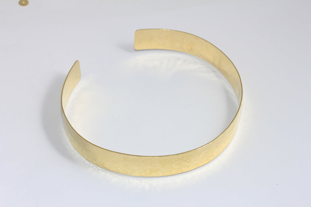 10mm Raw Brass Choker, Flat Choker Necklace, Adjustable Choker Necklace, MBGTVF38