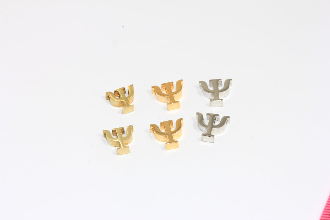 9x10mm Psi Letter, Optional Color Letters, Greek Letters, Psi Charm, Psi Symbol Bracelet Beads,