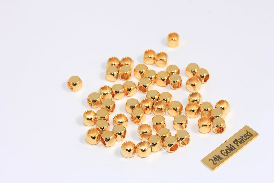 olid Cube Beads, Geometric Bracelet Beads