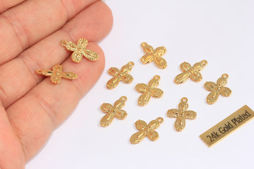 Vintage Cross Charms, Catholic Pendant, Religious Charms