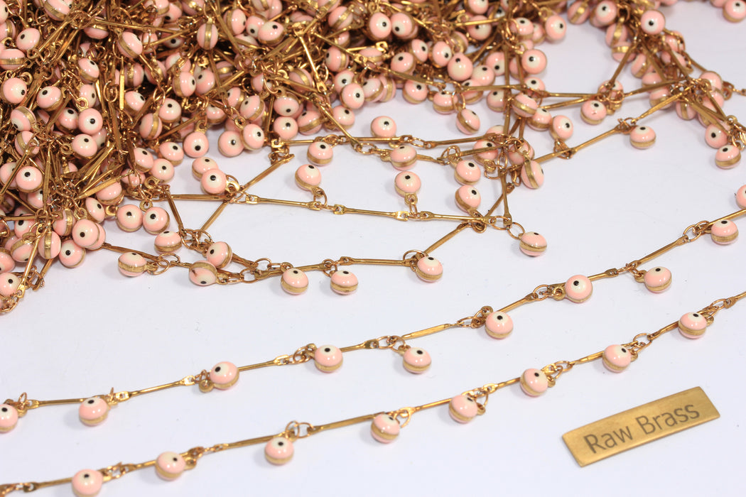 Evil Eye Beaded Chains, Drop Bar Beaded Chain