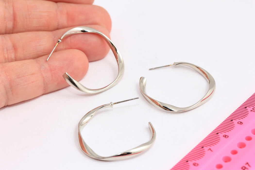 Hoop Earrings, Twisted Hoop Earrings