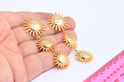 Gold Sun Earrings