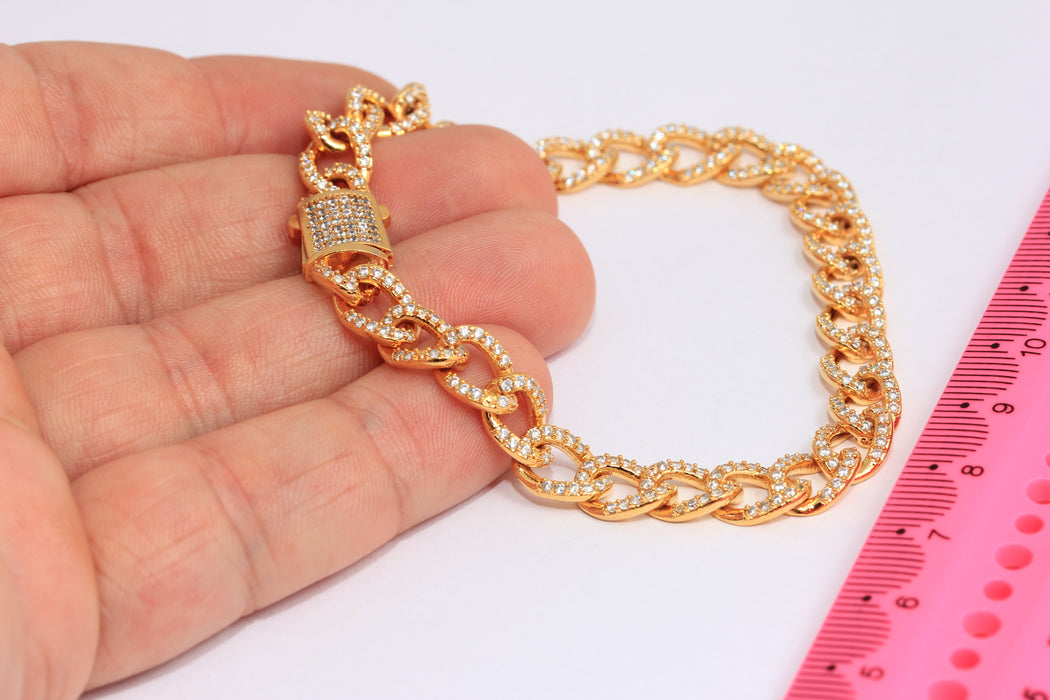Shiny Gold Cuban Link Bracelet