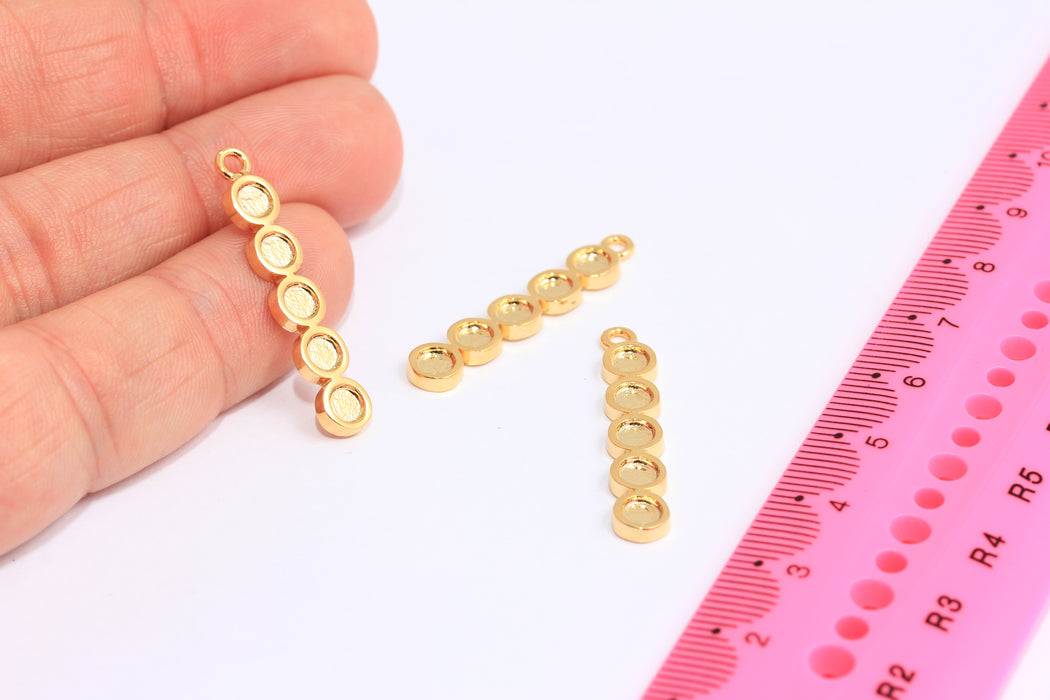 6x32 mm 24 Ayar Parlak Altın Külçe, Uzun Yuvarlak Külçe, Kolye Ucu, Altın Külçe Takılar, Altın Kaplama Bulgular, ROSE663-2
